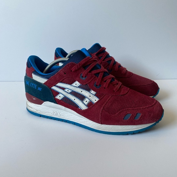 Asics Gel Lyte lll - Burgandy Navy Blue - Picture 3 of 9